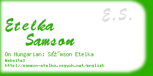 etelka samson business card
